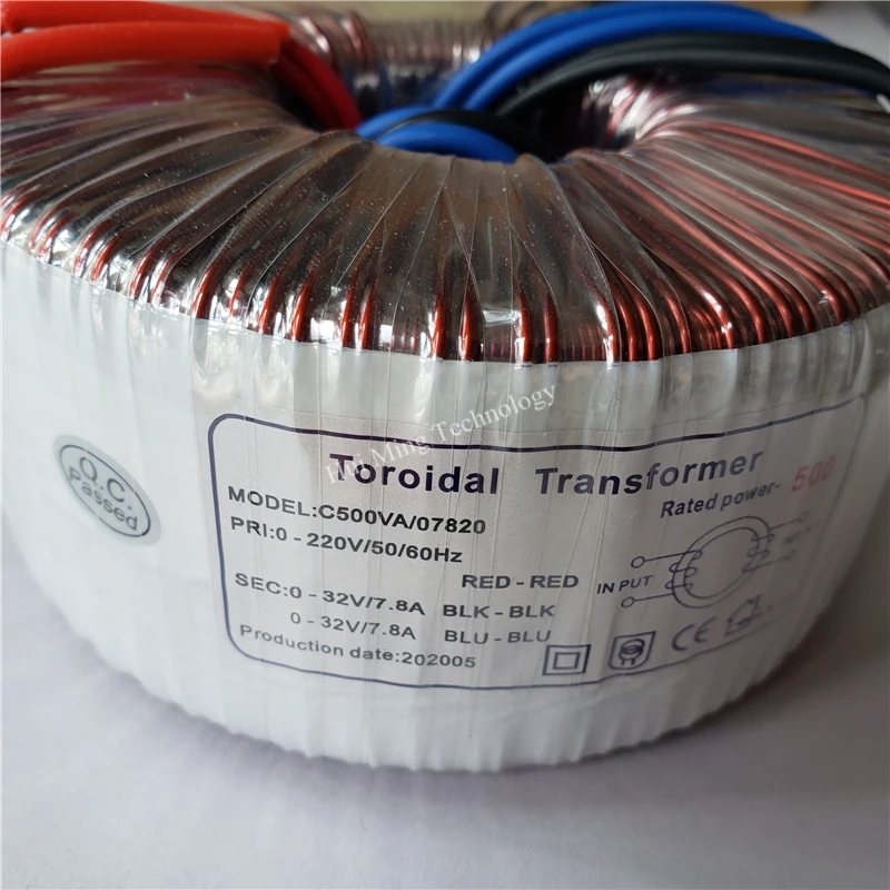 32V 7.8A тороидальный трансформатор медный изготовленный на заказ 220V 500VA
