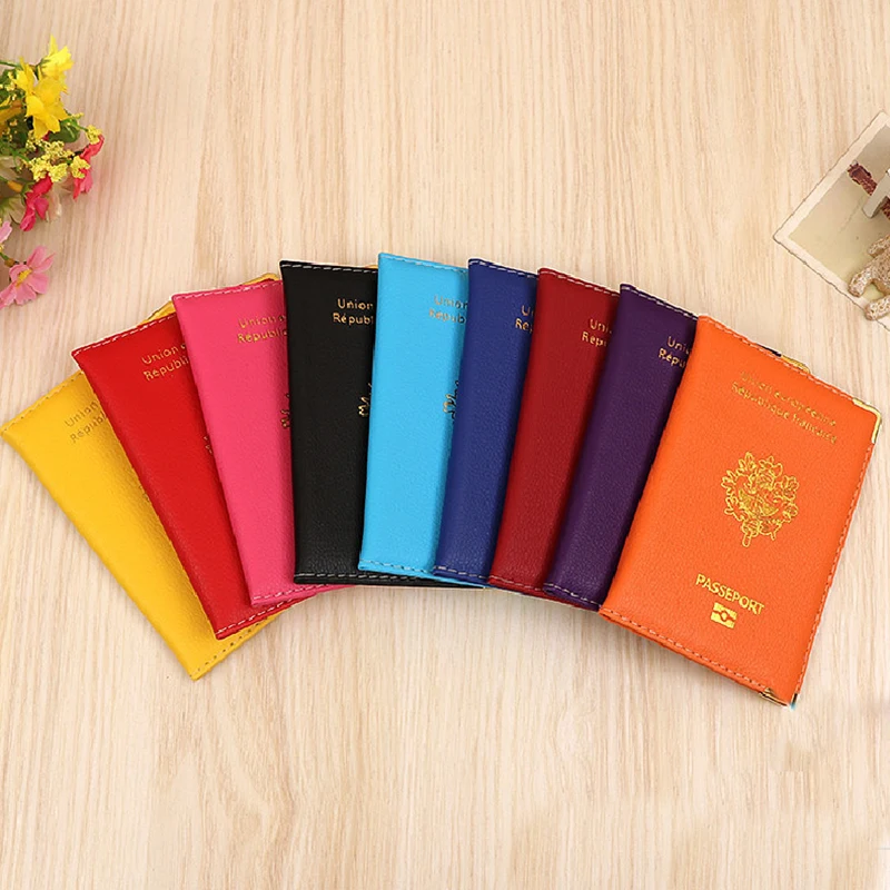 France Passport Cover PU Leather for Men Women ID Credit Card Slots French Passports Organizer For Travel Business Holder | Багаж и сумки