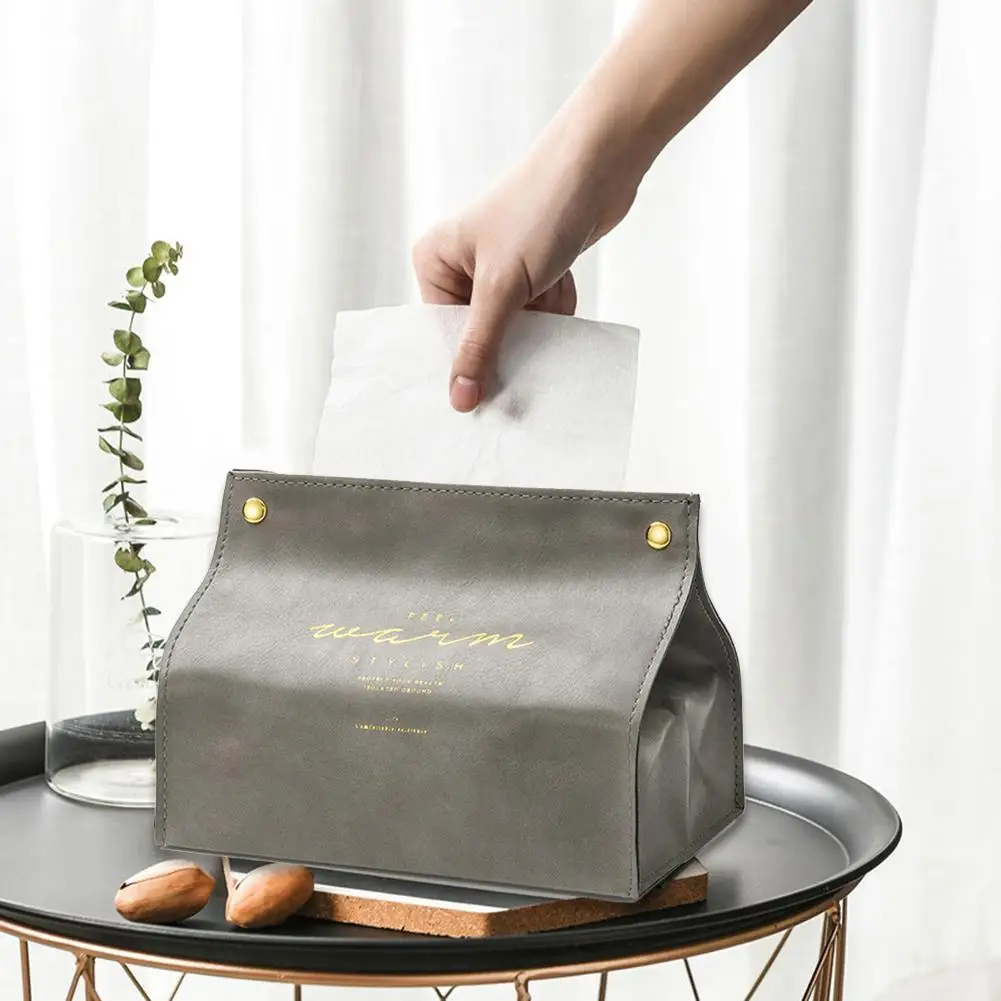 

Ins Nordic Paper Tissue Storage Container Rectangle Home Kitchen Paper Holder Unexpected Button Fashionable and Convenient
