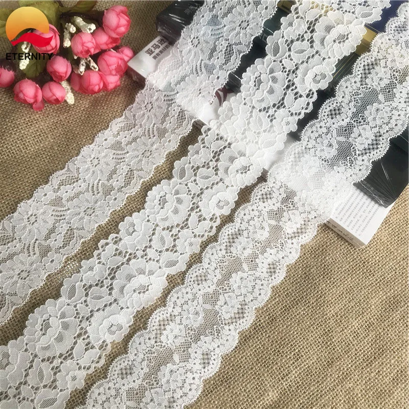 

！5.8-6.2CM S2450 White Multi-color Soft Elastic Spandex Edge Trim DIY Clothing Underwear Fabrics