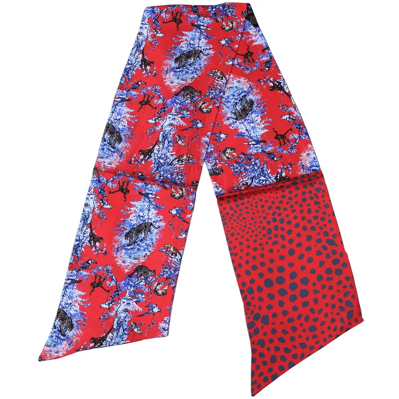 Jungle Adventure Silk Riband Skinny Scarf Lady Neck Wear Choker Protect Skin Scarve Narrow Ribbon Accessory Drop Shipping ZSCJ54 |