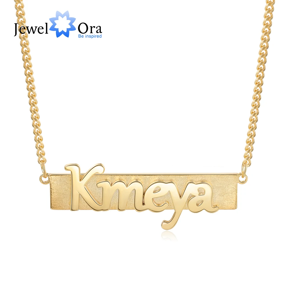 Персонализированное ожерелье на заказ с именной табличкой женское цветное в