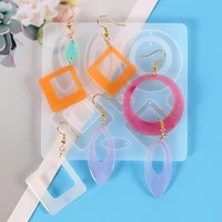 earring resin silicone molds epoxy molds for jewelry making geometric hoop earrings necklace pendant earring hooks diy crafts