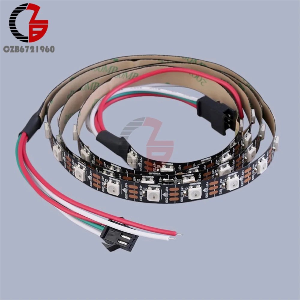 WS2812B RGB Светодиодная лента светильник 5 в 5050 адресная Диодная лента Ambi светильник для гирлянды ТВ ПОДСВЕТКА автомобиля Кухня аквариум