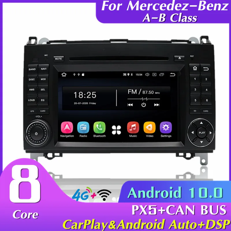 

Car Radio Android 10 2 Din Touch Screen Stereo Receiver Multimedia Audio Player For Mercedes Benz A-B Class B200 Headunit GPS