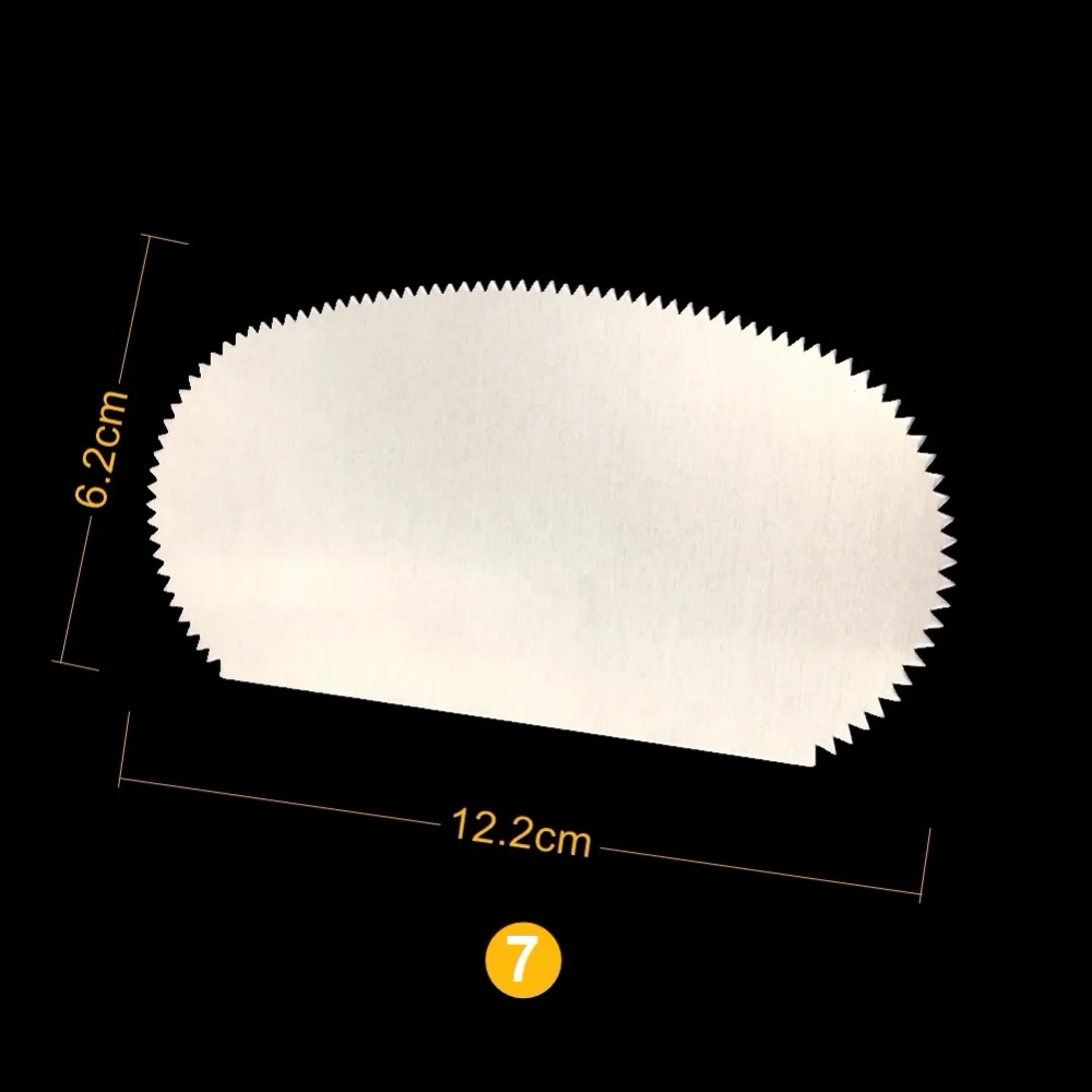Алюминиевый скребок для торта инструмент выпечки украшения зубчатые края