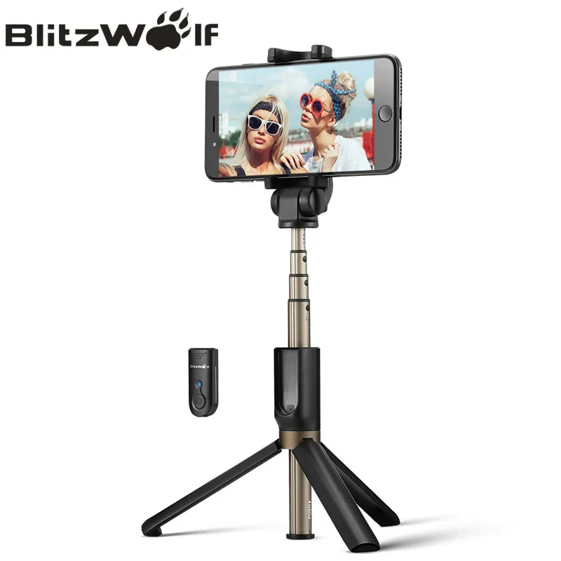 

BlitzWolf 3 in 1 Wireless bluetooth-compatible Selfie Stick Mini Tripod Extendable Monopod Selfie Stick Universal For iPhone