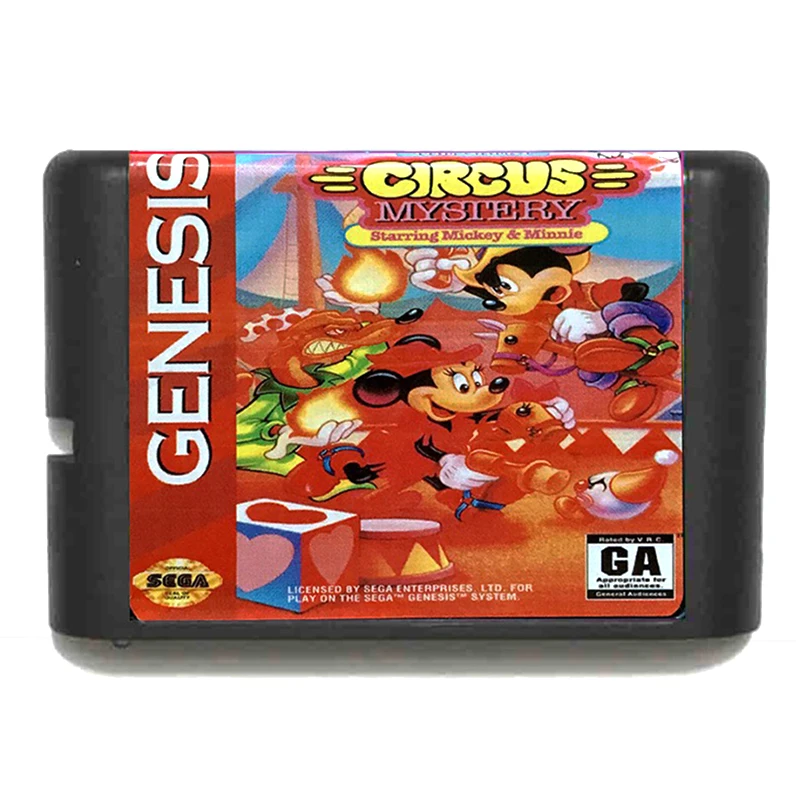 Великая цирковая тайна для 16 бит Sega MD игровая карта Mega Drive Genesis US PAL версия видео