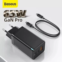 baseus 65w gan usb type c charger upgraded phone adapter charger for iphone 12 11 with 100w cable qc3 0 fast charging for xiaomi