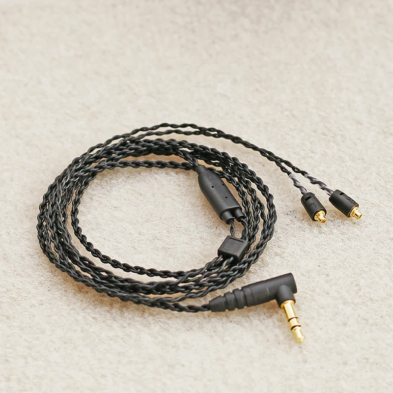 DIY 3 5 мм аудио кабель для наушников OFC смешанный плетеный провод сменный IE80 MMCX pin