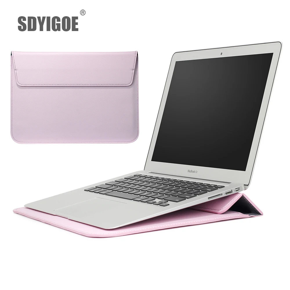 Защитная сумка для Macbook 11/1" A1932 Air 13 Pro retina 15 чехол для ноутбука pro13 touchbar A2159 чехол из искусственной кожи с подставкой