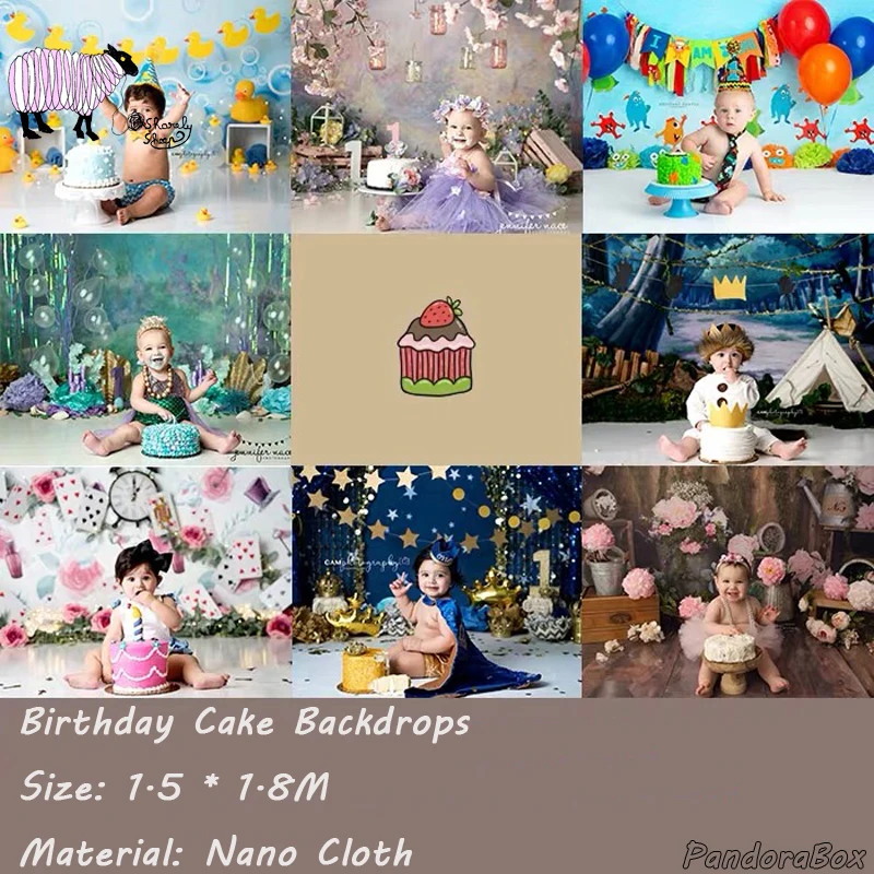 

Newborn Photography Prop Birthday Cake Background Baby Photo Shoot Studio Posing Backdrops Blanket foto shooting Accessories
