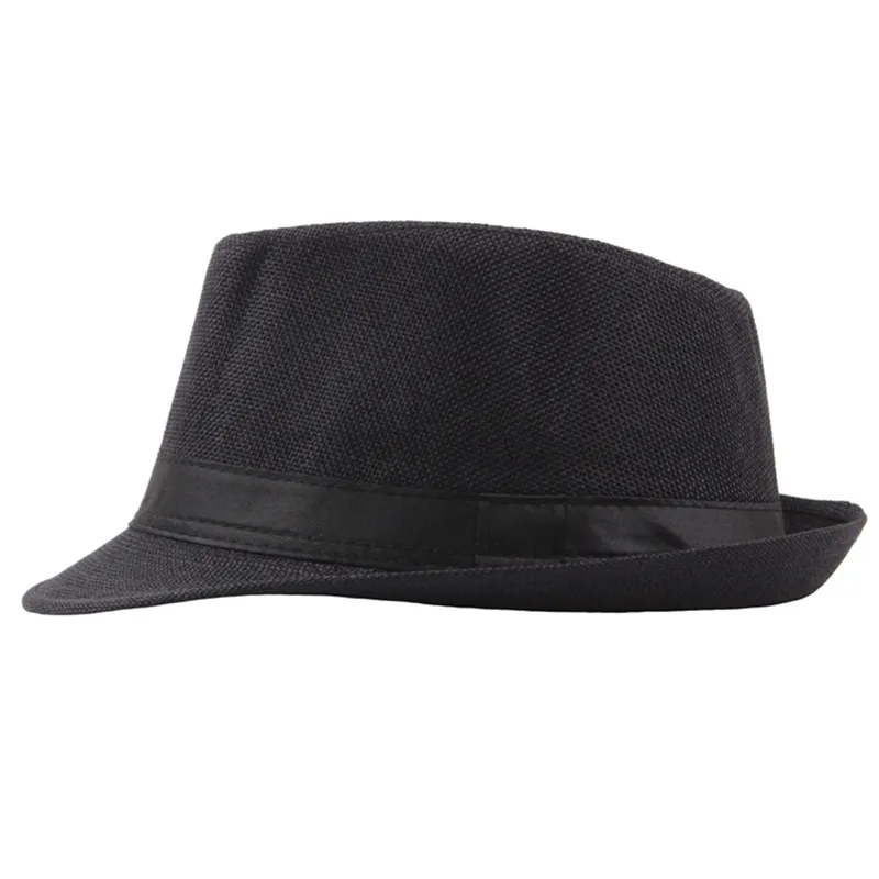 

Sun Hats For Women Men Jazz Hat Breathable Linen Top Hat Outdoor Sun Hat Curly Brim Straw Hat Drop shipping ##0
