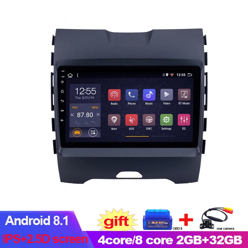9 дюймовый 8 ядерный IPS + 2.5D Android 9. 0 2 32G автомобильный DVD GPS навигатор для Ford EDGE ranger 2015