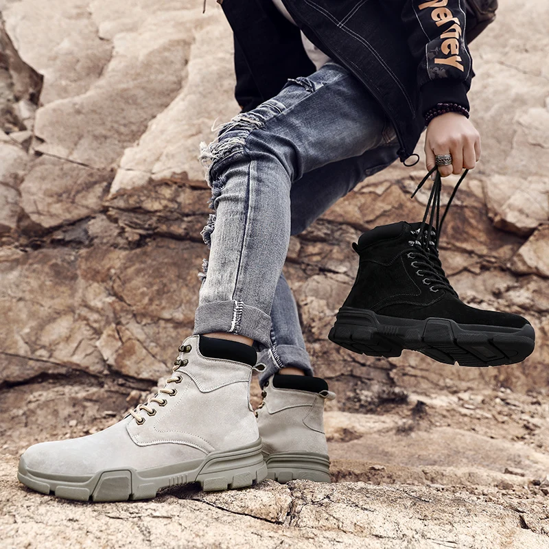 

Кроссовки мужские кожаные, повседневная обувь для отдыха, модные спортивные ботинки, черные