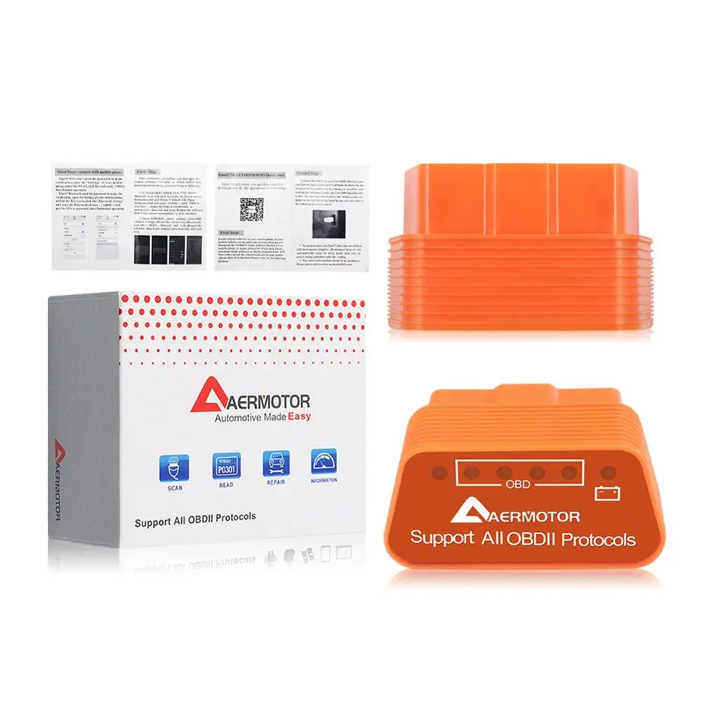Aermotor ELM327 wifi OBD2 Bluetooth 4 0 подходит для Android и Apple автомобильный детектор