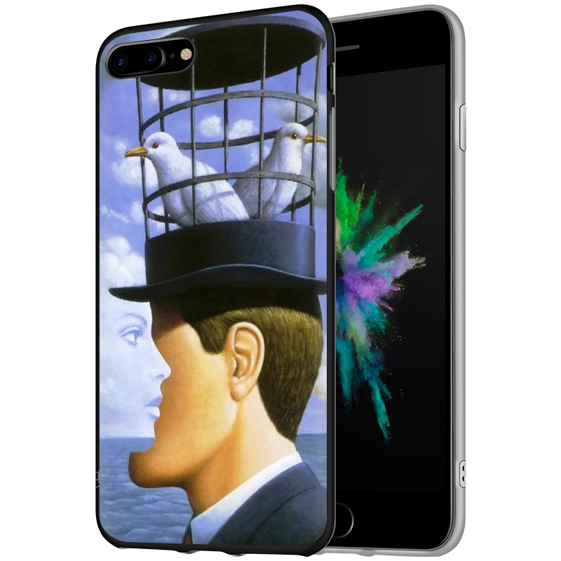 Мягкий силиконовый чехол для телефона EWAU Rene Magritte iphone 12 Mini X XR XS 11 Pro Max SE 2020 5 5s 6 6s 7 8