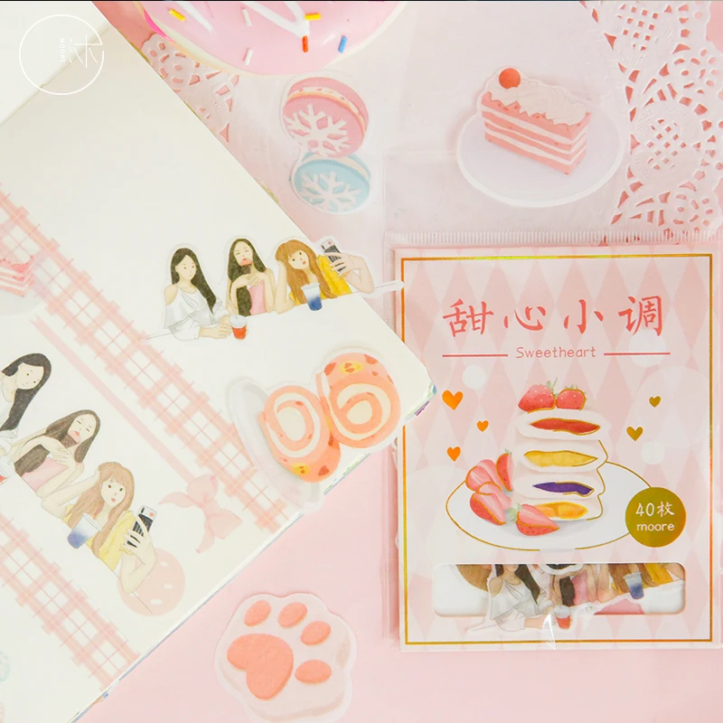 Наклейки в японском стиле с изображением вкусной еды | Канцтовары для офиса и