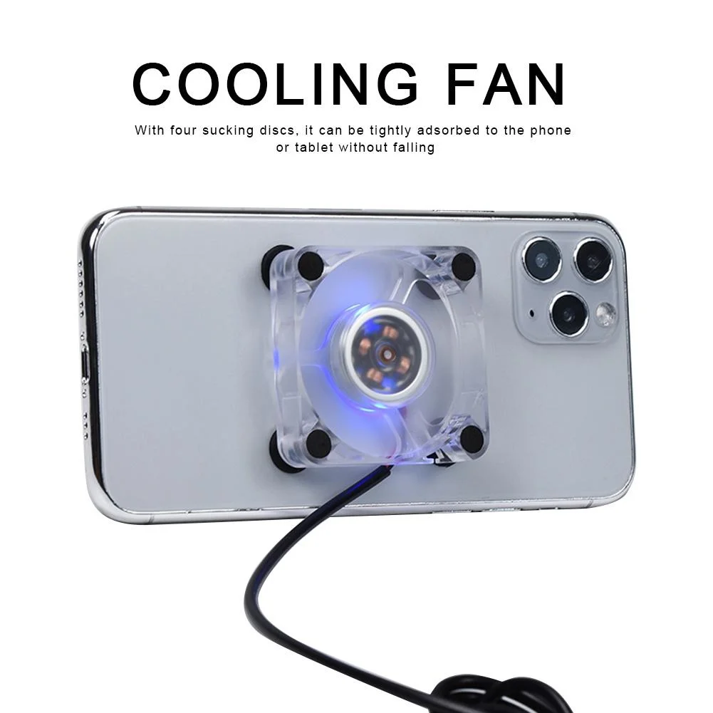 

New Portable Mini Mobile Phone Cooler USB Cooling Pad Cooler Fan Gamepad Game Gaming Shooter Mute Radiator C Ontroller Heat Si11
