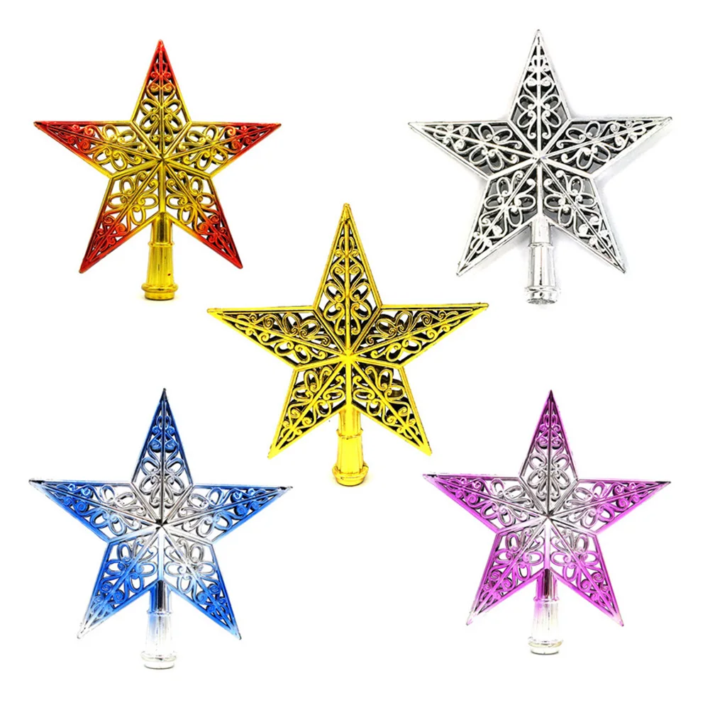 3D Блестящий полый пятиконечный Звездный домашний торговый центр Рождественская