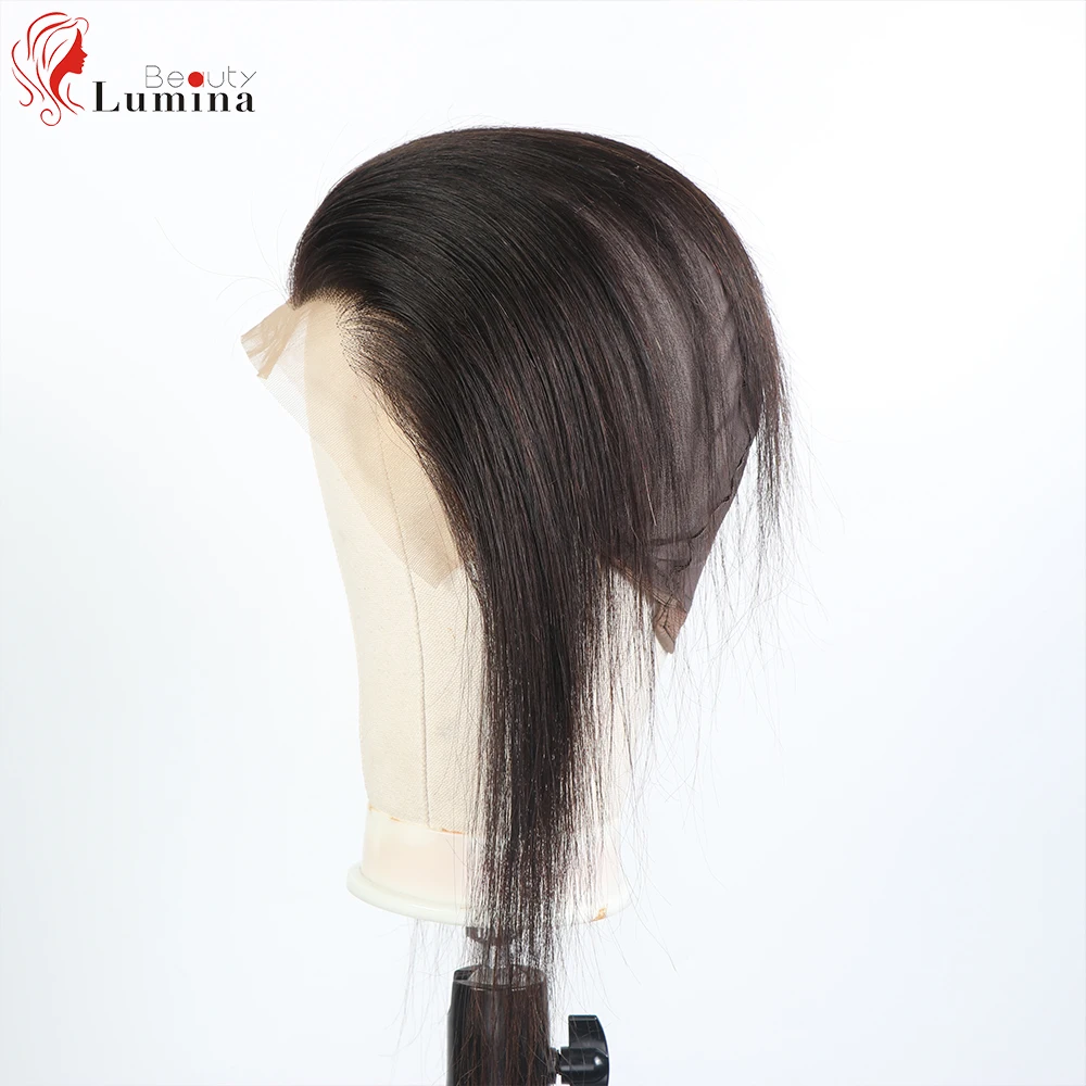 11x4 Transparent Lace Frontal With Cap 100% Human Hair Pre-plucked Brazilian Straight Lace Frontal Only Remy Hair Natural Color