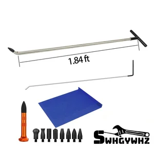 Инструменты для ремонта автомобилей, стержень для ремонта вмятин без покраски, инструменты для удаления вмятин, с 8 головками, Клин Защитная помпа дюйма, инструмент для повреждений от града SE