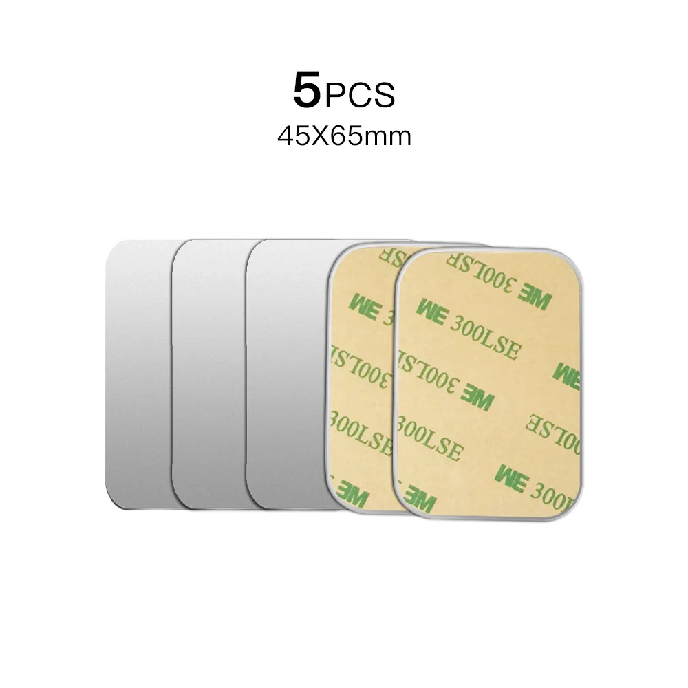 5pcs Square Автомобильный держатель для телефона FONKEN, металлическая пластина, магнитный держатель, круглая квадратная наклейка, железный лист для мобильного планшета, магнитный диск, Настольная автомобильная подставка - Цвет: 5pcs Square