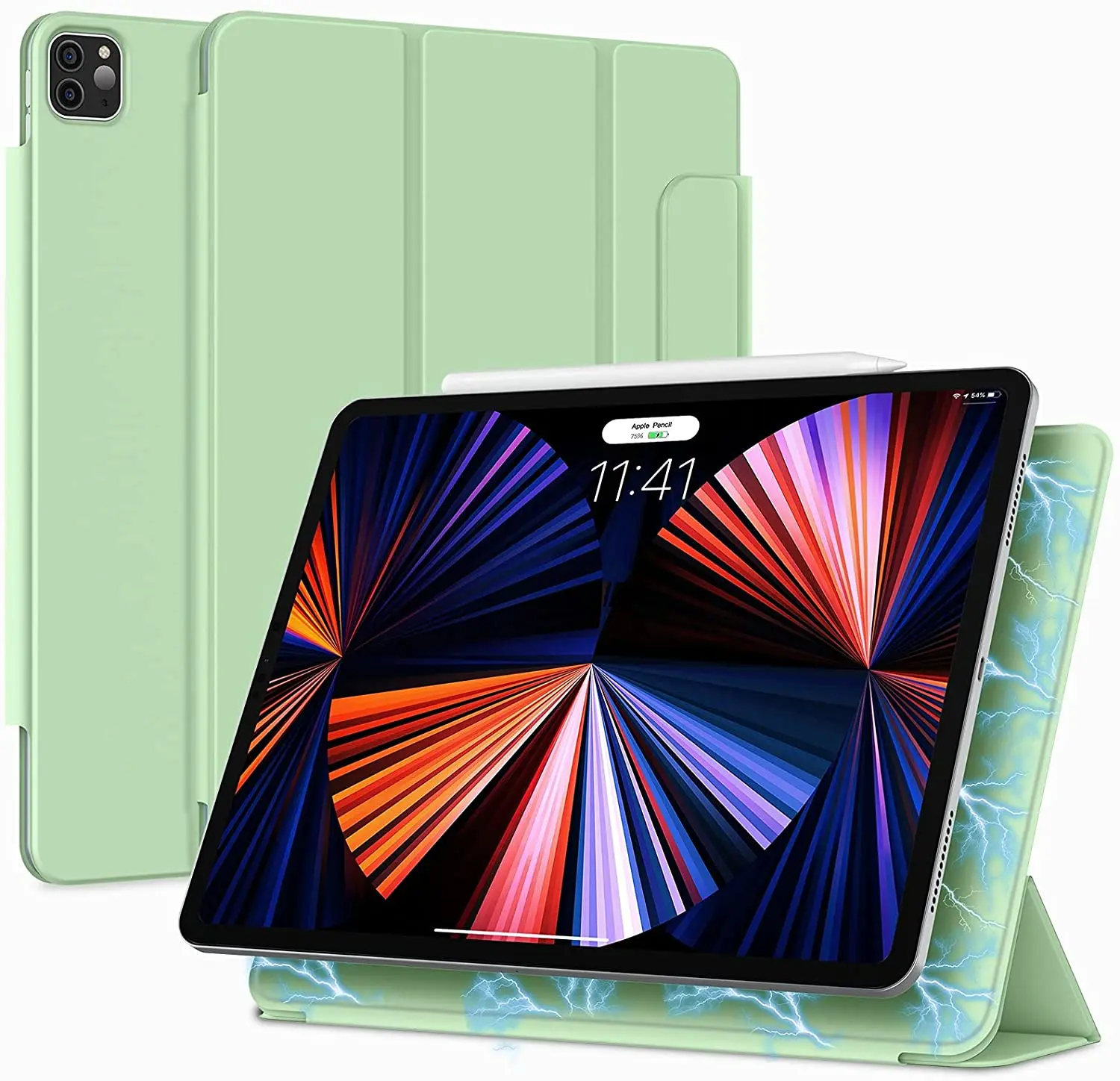 

Магнитный чехол для iPad Pro 12,9 5-го поколения 2021 / iPad Pro 12,9 2020 и 2018, Умный Магнитный чехол с поддержкой автоматического сна/пробуждения