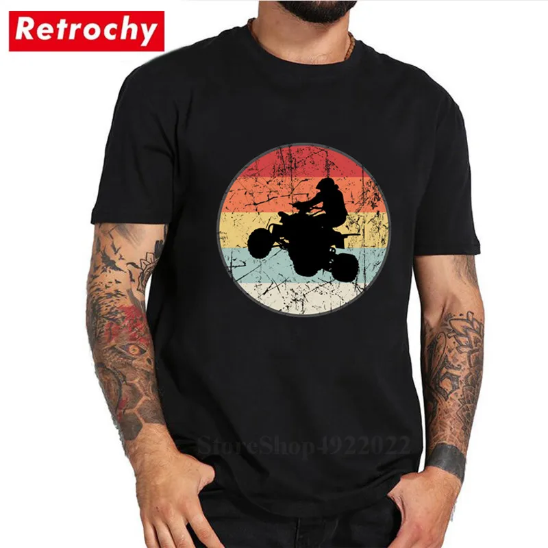 Винтажная крутая футболка для квадроцикла велосипеда топы фанатов идея подарка