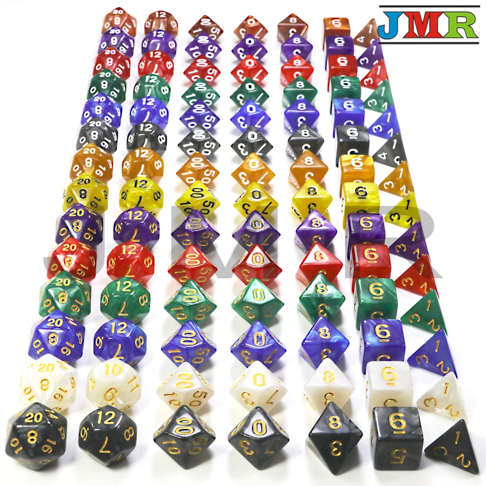 Dados De Rpg 7 шт./компл. многогранные RPG игры мраморный эффект кости D4-D20 мульти стороны кости Поп для подземелья и Драконов