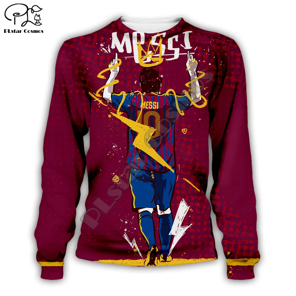 

PLstar Cosmos NewFashion Athlete Goat Lionel Messi Sportsman Football HipHop Streetwear Pullover 3DPrint Casual Funny Hoodies A4