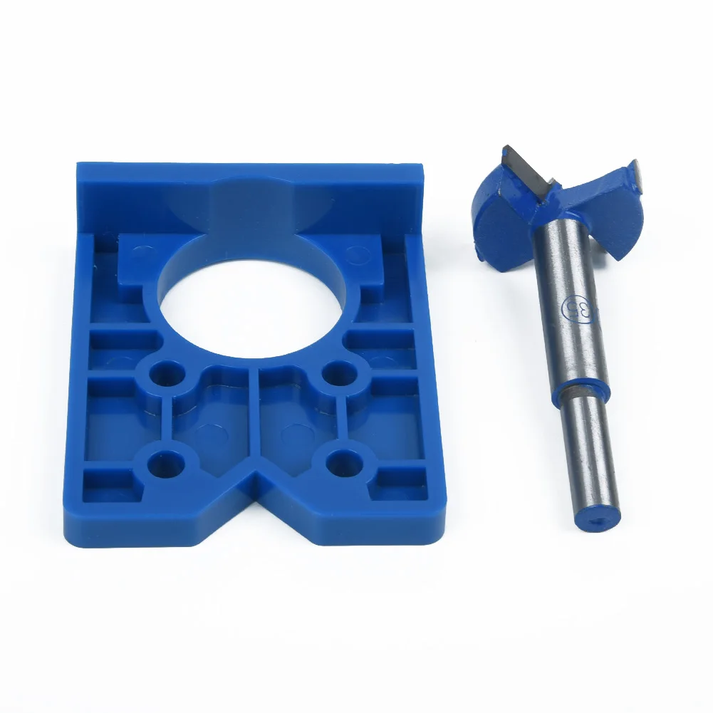 

Brand New Concealed Hinge Drilling Jig For Cabinet Hinges Mounting Plates+Drill Srtong Set