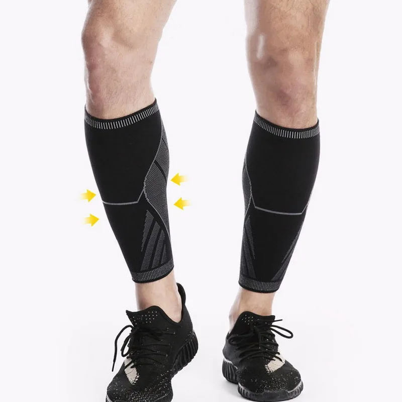 

2Pcs Sport Running Marathon Compression Leg Sleeves Calf Protector Seamless Elastic Leg Warmer For Men Women Fitness Shin Guard