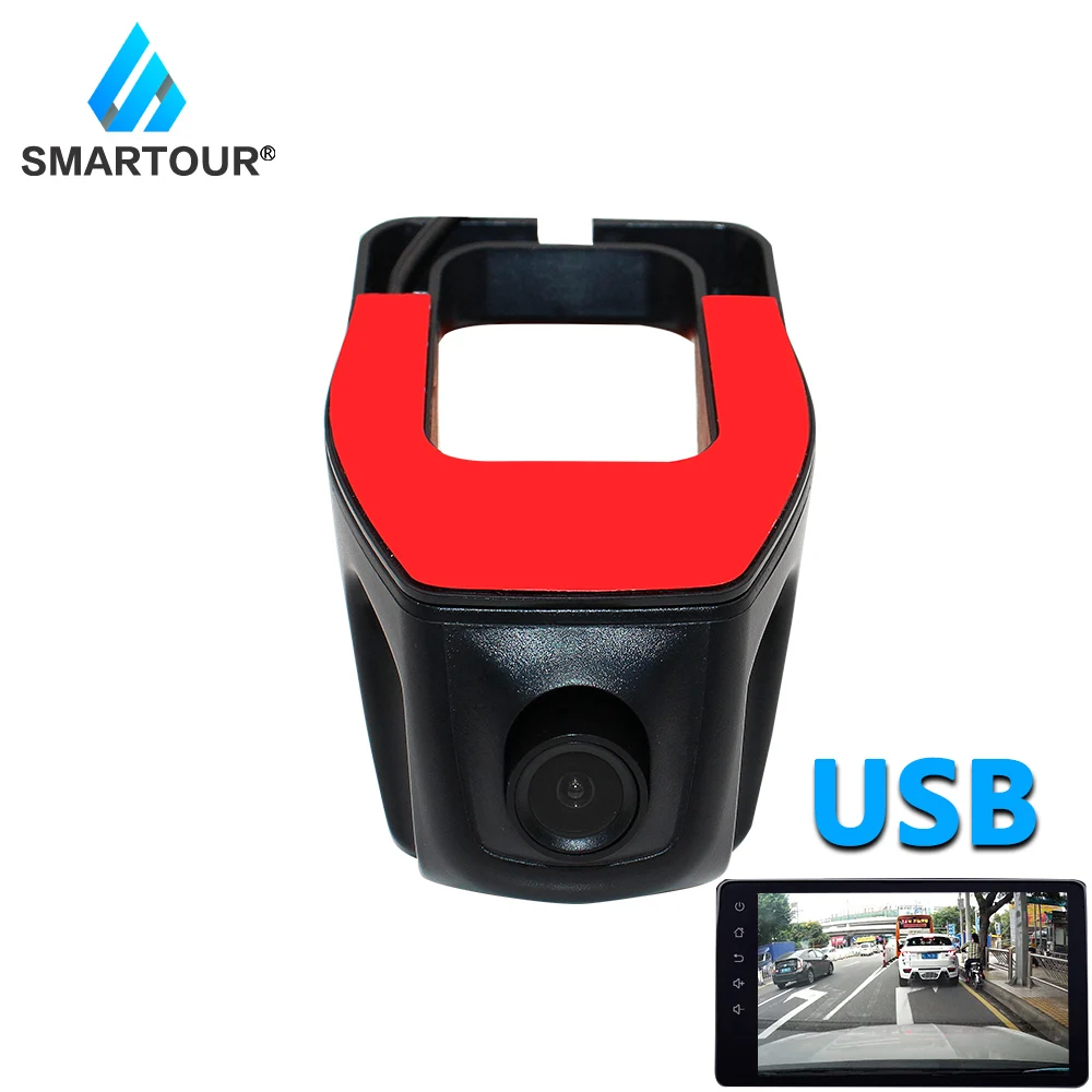 Автомобильный видеорегистратор Smartour HD 1080P регистратор с USB для Android автомобильные
