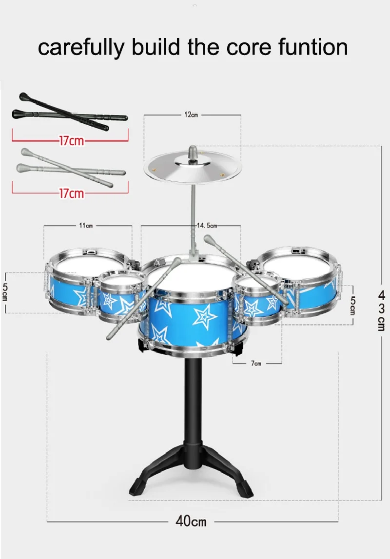 Игрушки для детей Дети джазовая барабанная установка музыкальные инструменты
