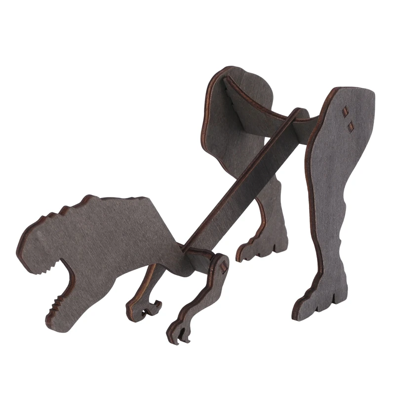 

Funny Wine Holder Stand Self-Assembled Wooden Dinosaur Model Wine Rack Stand Art Wine Shelf For 1 Standard Wine Bottle