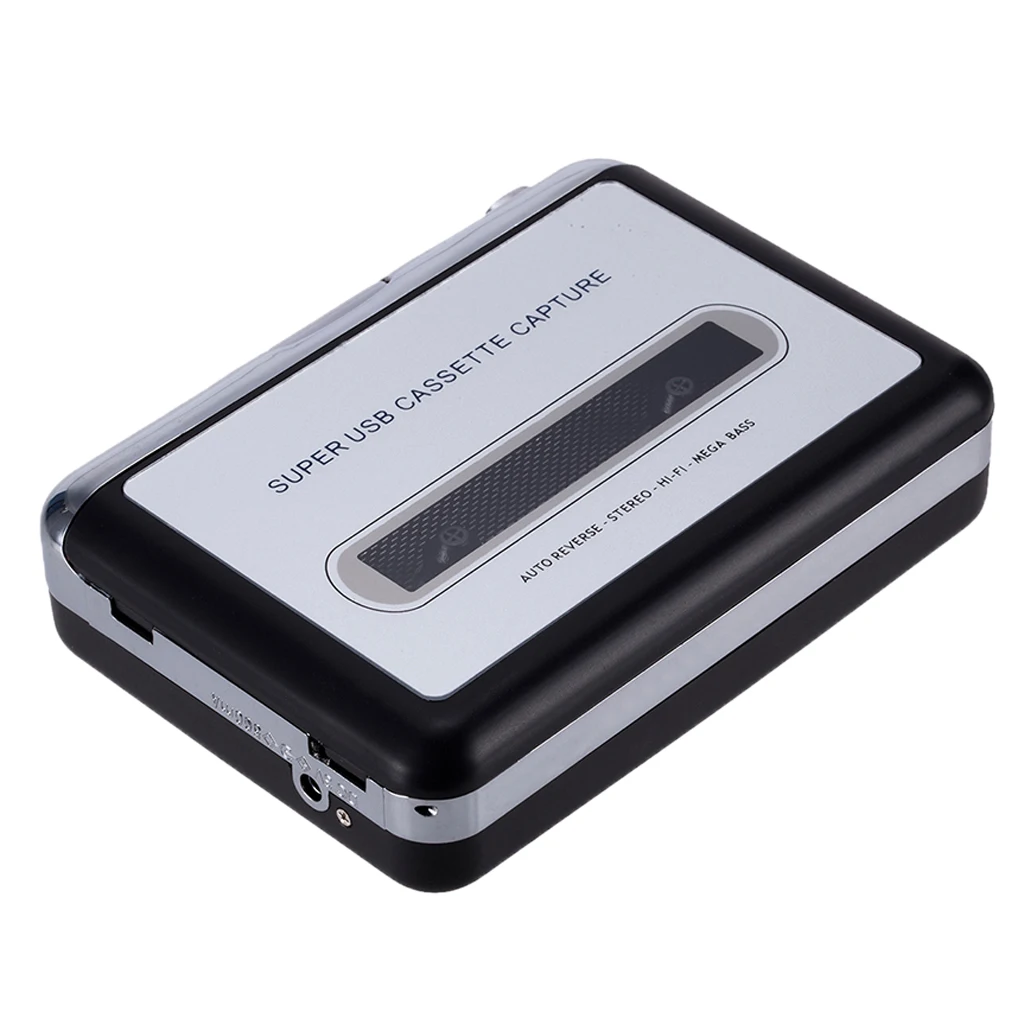 

USB Cassette Player Tape to MP3 Converter, Retro Walkman Auto Reverse, Portable Audio Tape Player with Earphones