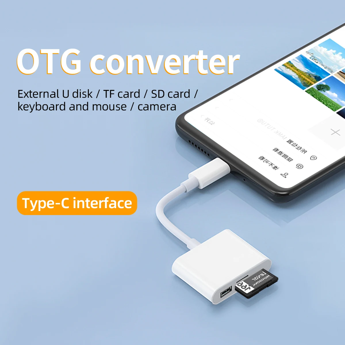 

USB Type C Card Reader to SD TF USB Connection Smart Memory Micro SD/TF Card Reader OTG Adapter Data Transfer for Macbook Pro