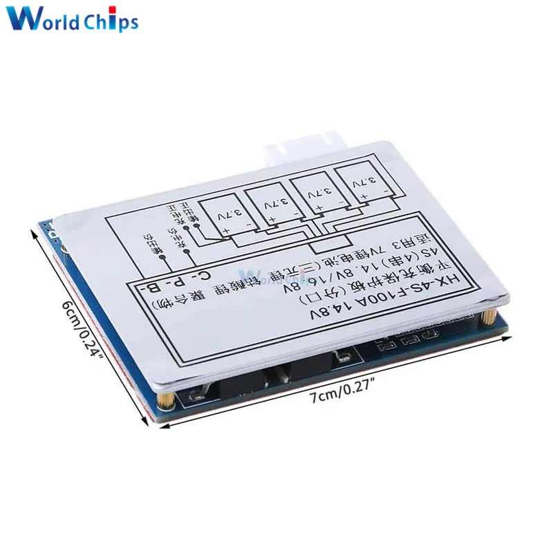 Флюоресцентная плата BMS PCM с защитой от перезаряда и разряда 12 8 а 14 в/18650 в