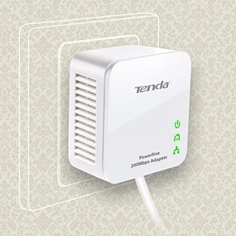 2 шт. Tenda P202 200 Мбит/с PowerLine Ethernet адаптер PLC Адаптер беспроводной Wifi маршрутизатор