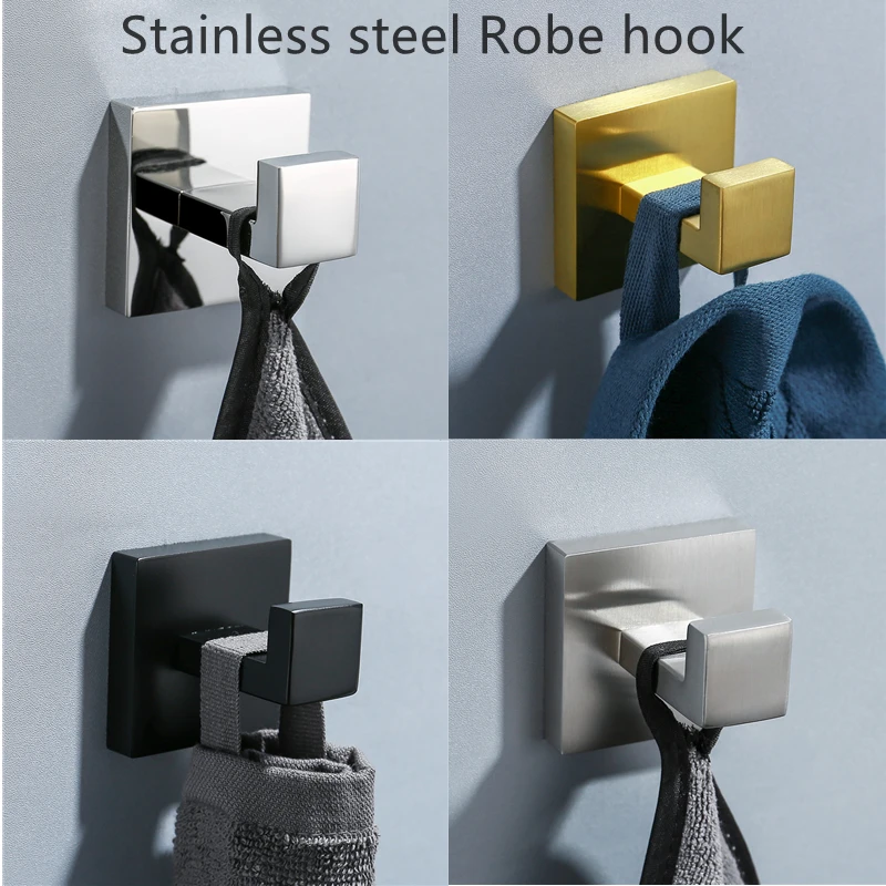 

1 шт., крючки для одежды, из нержавеющей стали 304, настенные крючки для одежды, настенные крючки для ванной, креативный набор фурнитуры для ван...