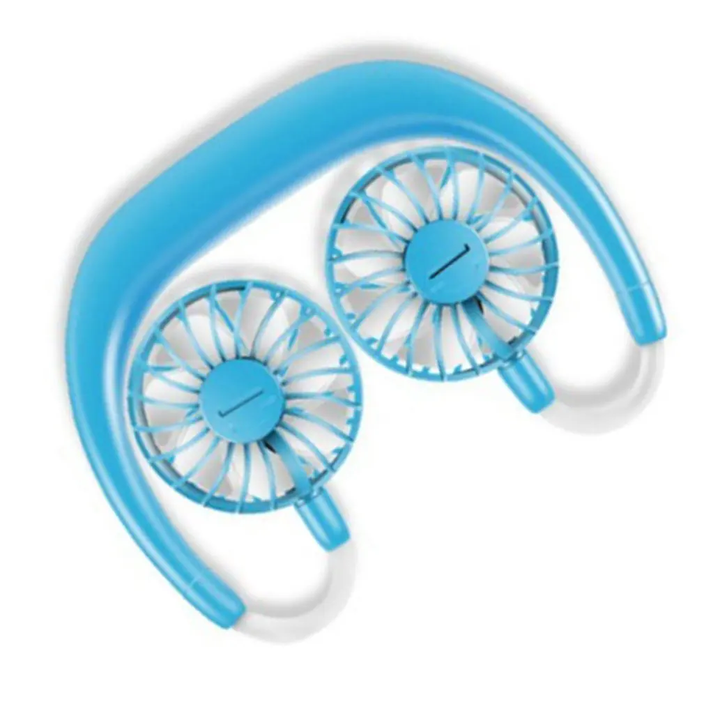 

7-leaf sports wear hanging neck fan first generation Plastic Ordinary round 360 Degree Rotation Refrigeration