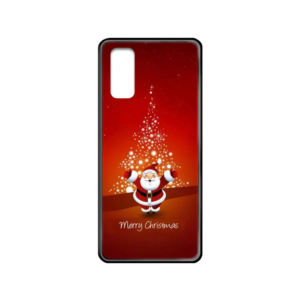 Рождественский подарок Новый год красный тренд hoesjes черный чехол для телефона