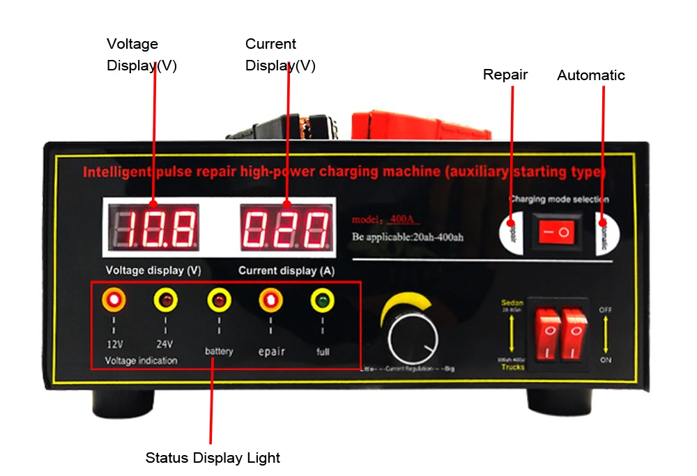 600W фары для автомобилей Батарея Зарядное устройство 12V 24V 400AH Мотоциклетные батареи Универсальный автоматический Зарядное устройство для свинцово-кислотных Батарея 12v литиевая Батарея
