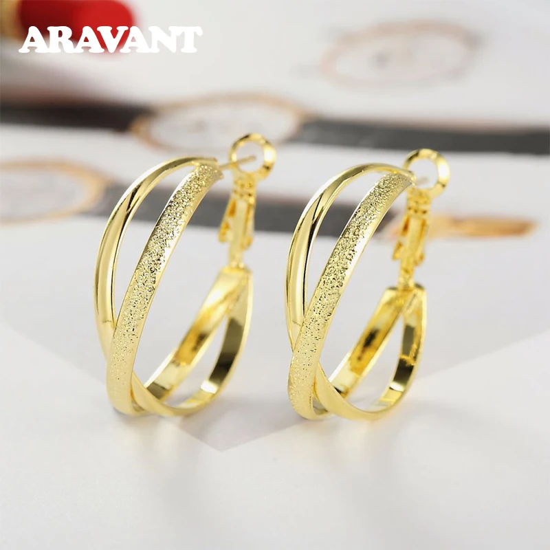 

925 Silver 30MM Cross Frosted Hoop Earrings For Women Girls Fashion Jewelry Christmas Gifts