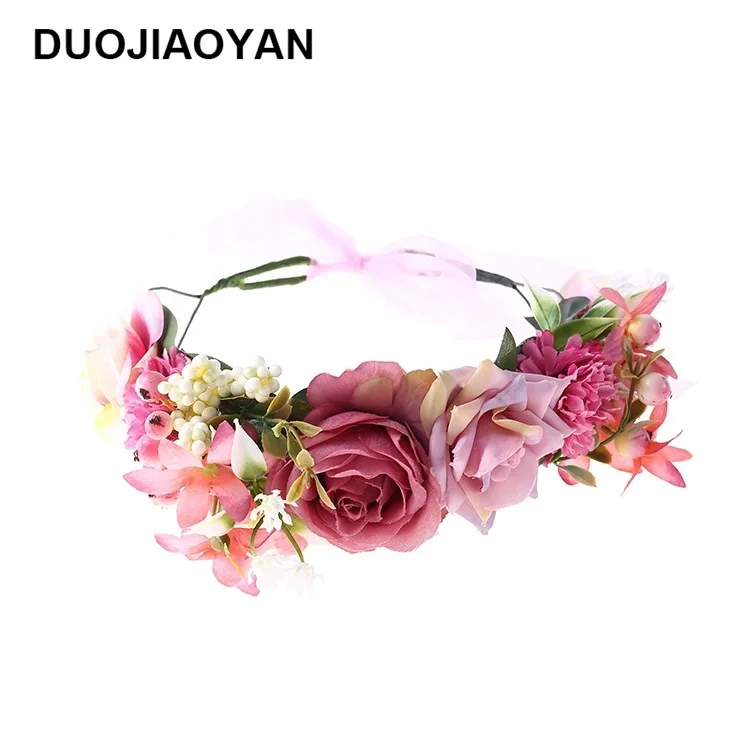 Более Красивая Женская повязка на голову с перекрестными краями и цветочным