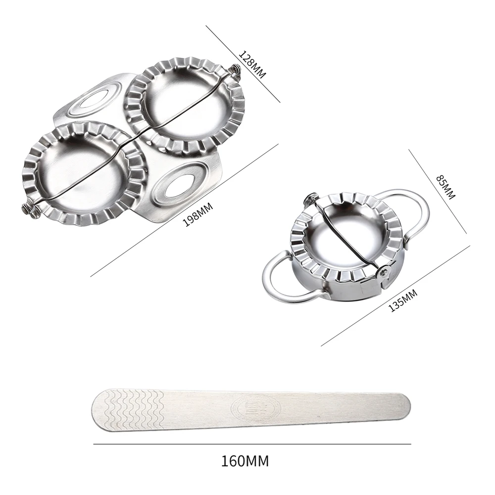 

Stainless Steel Dumpling Mould Double-Headed Dumpling Maker Household dumplings Maker JiaoZi Making Tools DIY Kitchen Tools