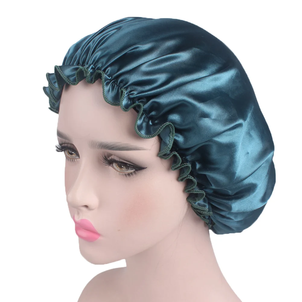 1PC Lady Night Sleep Hat Long Hair Care Chemo Cap Head Wrap Satin Shining Silky Soft Lace Bonnet Turban Headwrap New Style | Аксессуары