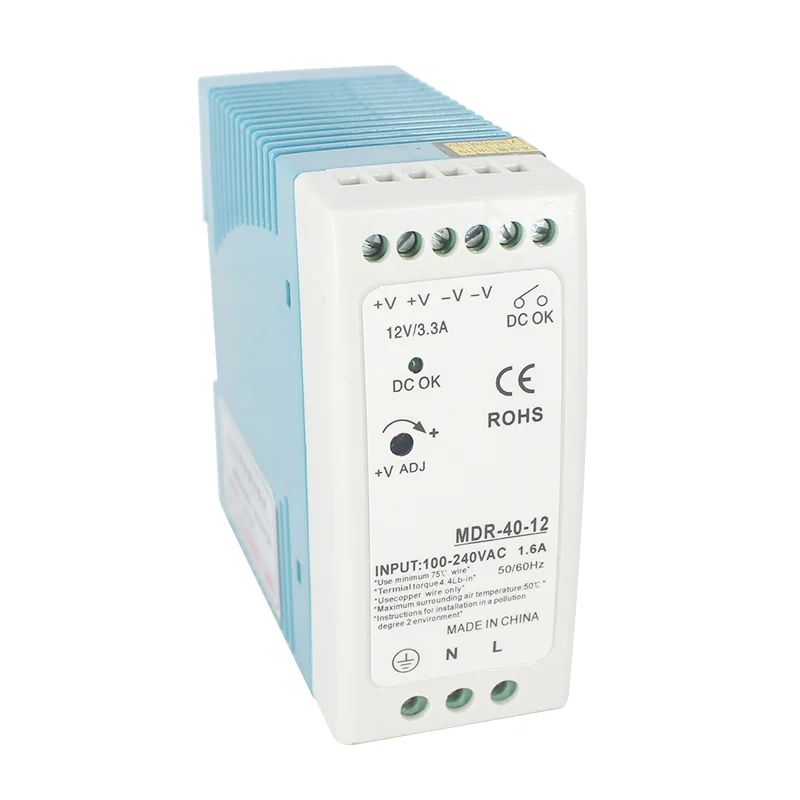 Переключатель питания на Din-рейку AC DC MDR 40 Вт 60 Выход драйвера 5 в 12 В 15 24 48