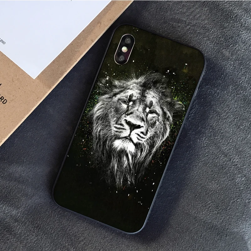 Чехол для iphone 11 Lion Alpha мужской чехол с милым дизайном аксессуары телефонов iPhone 8 7 6
